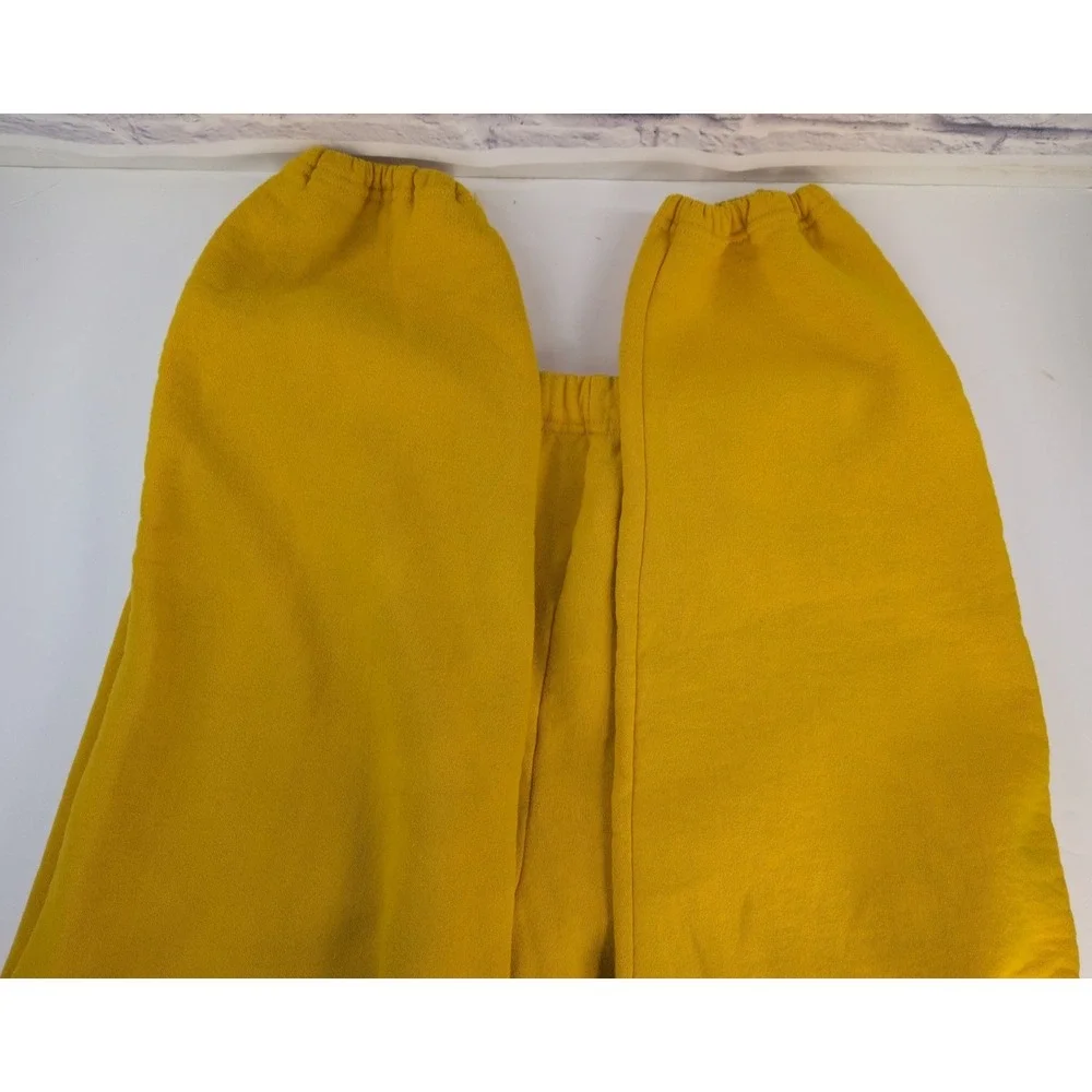 🚨Vtg Russell Athletic XL 32x30 Yellow Jogger Sweatpants Made in USA 90s Lounge
